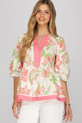 Peach Perfect Paisley Top