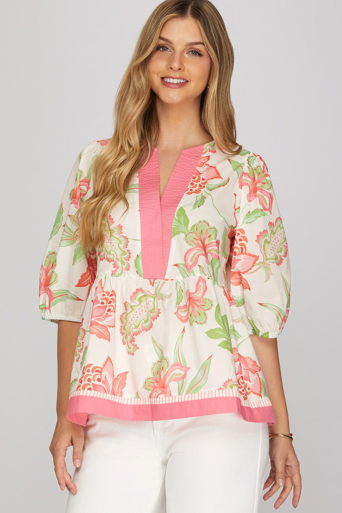 Peach Perfect Paisley Top