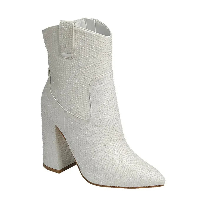 Pearl Beaded Booties