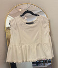 Peplum Lace Accent Sleeveless Top