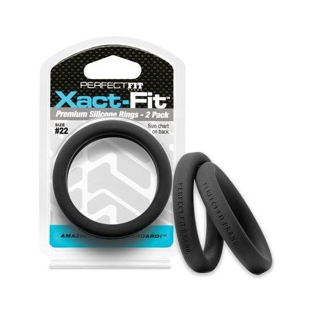 Perfect Fit Xact-fit #22 2 Pk Black Intimates Adult Boutique