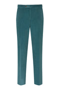 Petrol Flat Front 14 Wale Corduroy Trousers