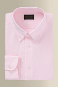 Pink Button Down Collar Tailored Fit Oxford Shirt