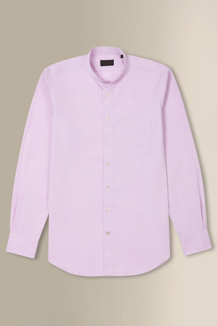 Pink Detachable Collar Standard Fit Oxford Shirt