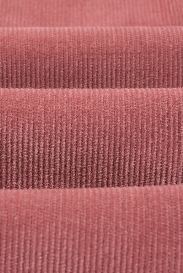Pink Flat Front 14 Wale Corduroy Trousers