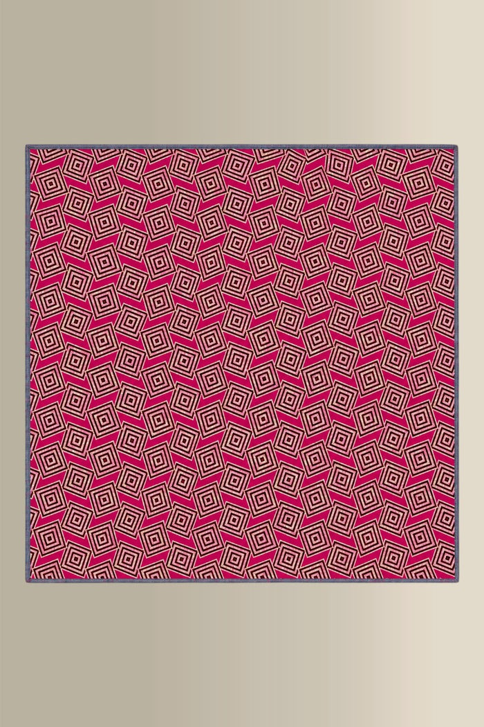 Pink & Green Double Sided Silk Pocket Square