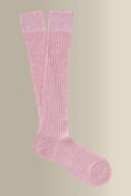 Pink Long Lightweight Wool Socks