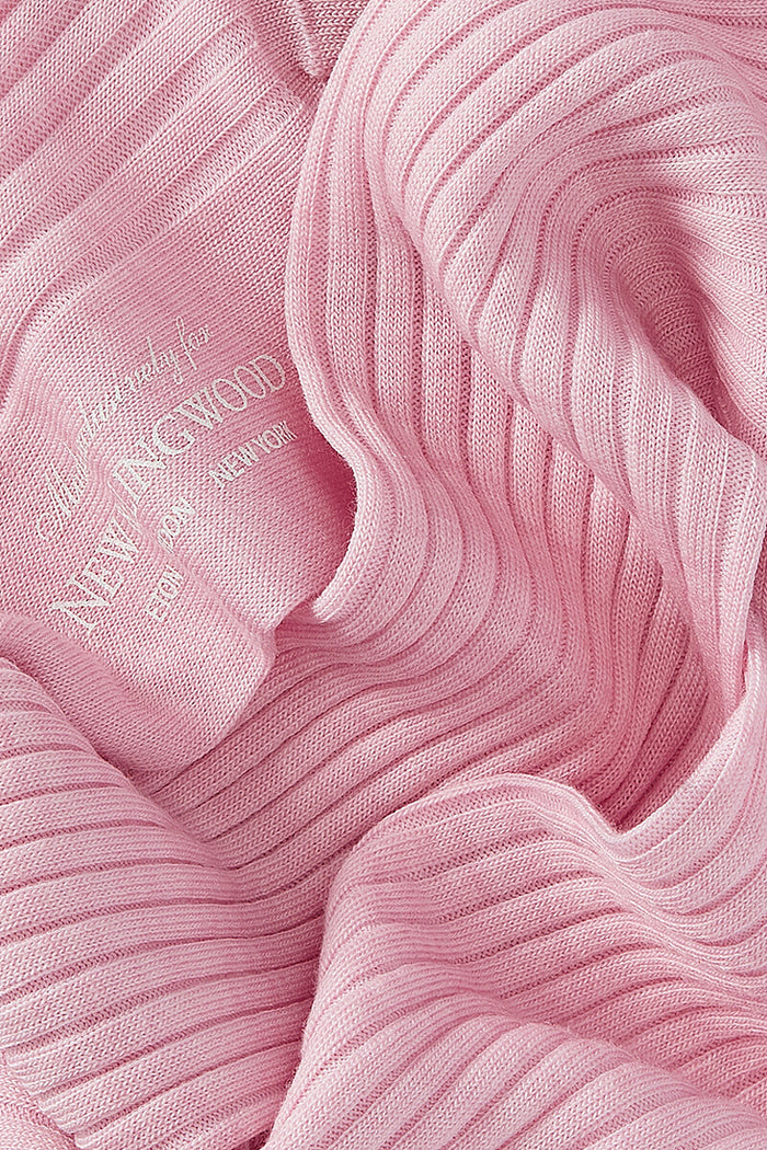 Pink Long Lightweight Wool Socks
