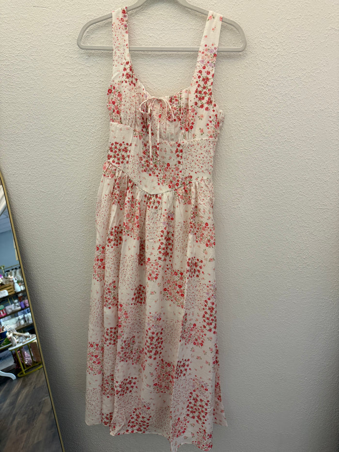 Pink Multi Floral Maid Dress