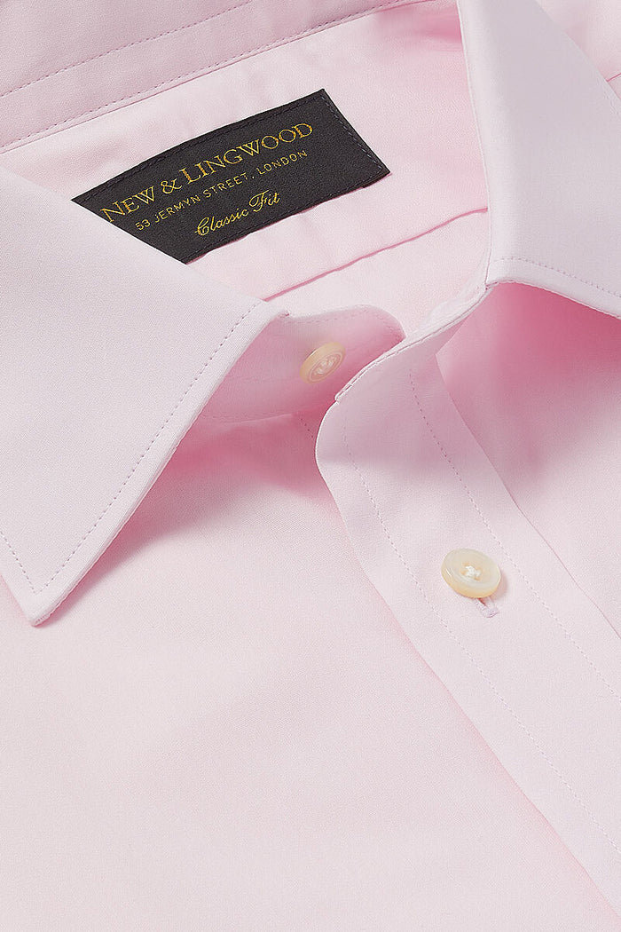 Pink St James' Collar Classic Fit Double Cuff Poplin Shirt