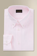 Pink Stripe Button Down Collar Tailored Fit Oxford Shirt