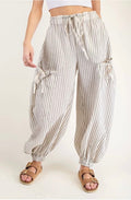PinStripe Pants with Bow Detail