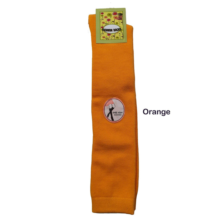 Plain Cotton Knee High Socks - Kawata House of Socks