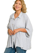 Plus Boxy Button Top