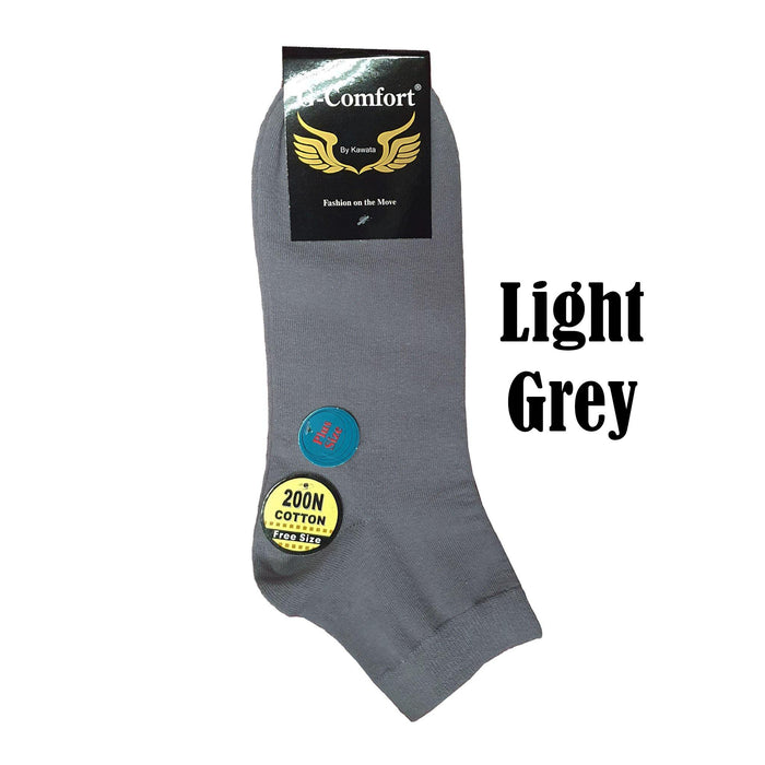 Plus Size Quarter Thin Cotton Socks - Kawata House of Socks