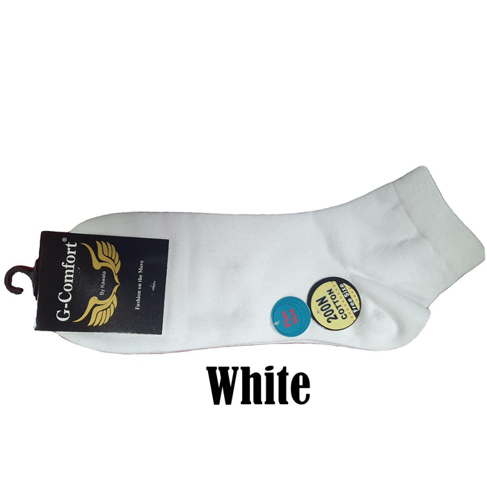 Plus Size Quarter Thin Cotton Socks - Kawata House of Socks