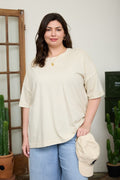 PLUS washed relaxed knit t-shirt