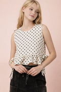 Polka Dot Ruffle & Tied Top