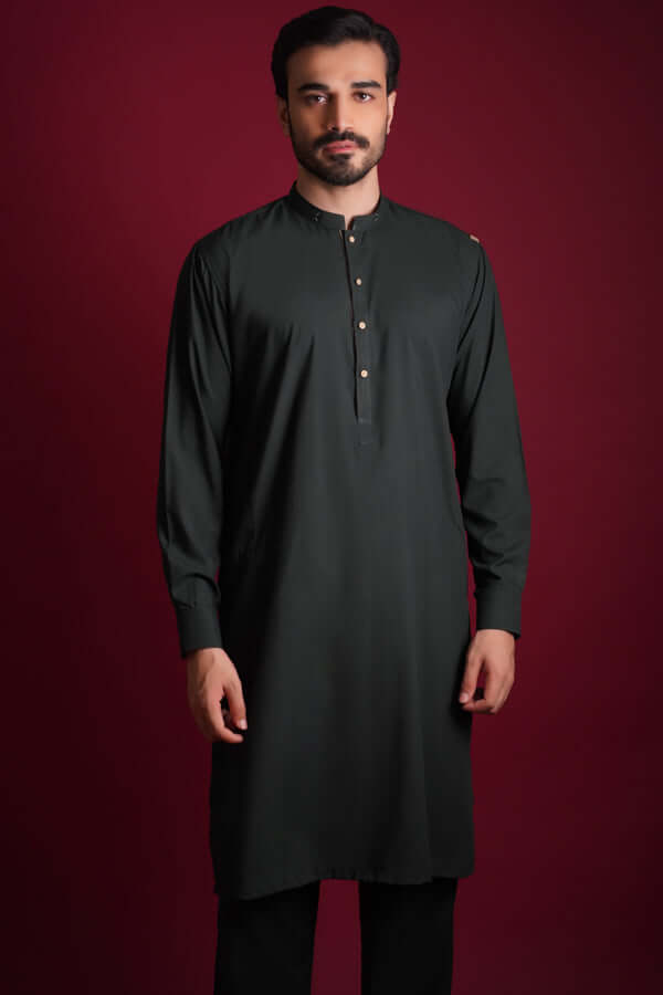 Premium IronEZ Deep Emerald Green Kurta/Pyjama