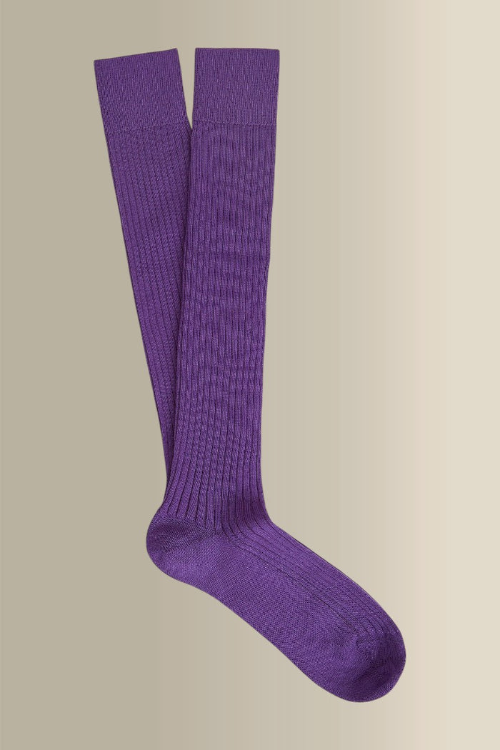 Purple Long Lightweight Wool Socks