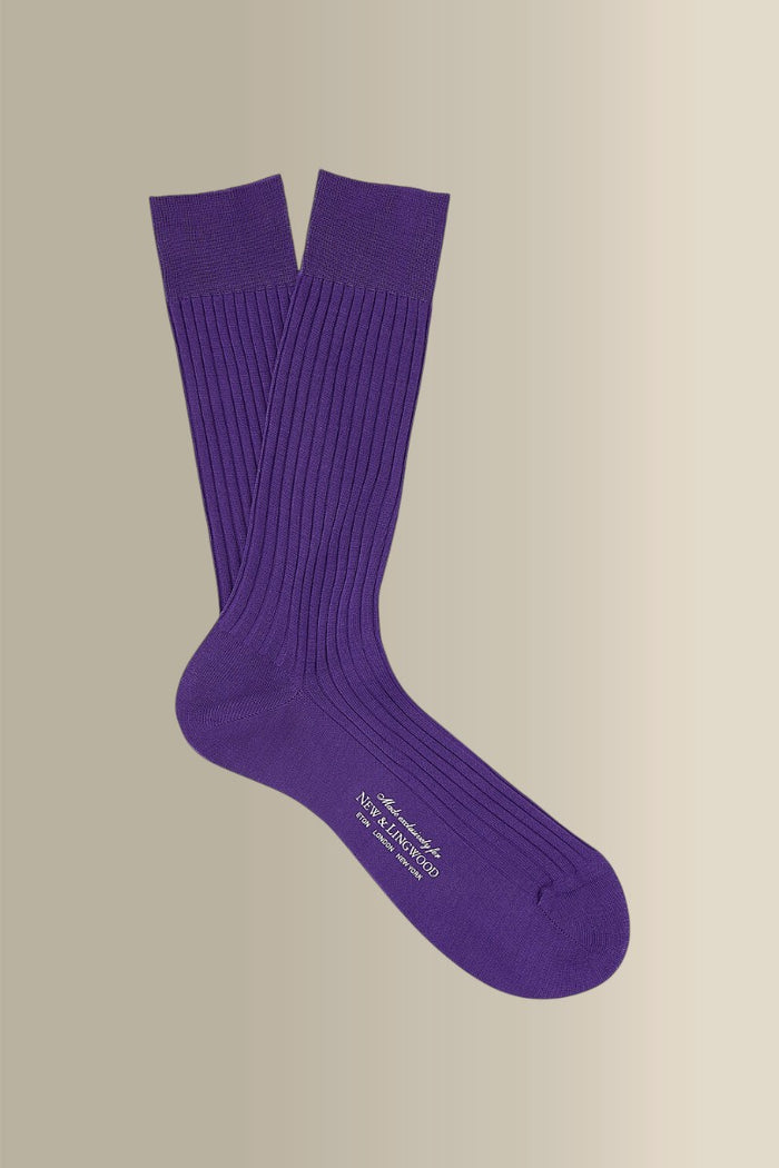 Purple Mid Calf Cotton Socks