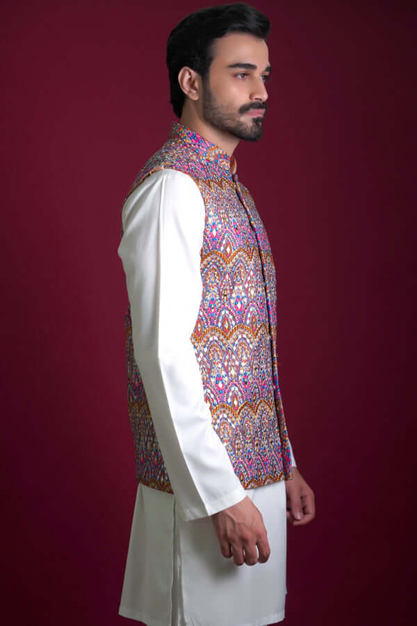 Rangreza - Mirror Work Waistcoat Set