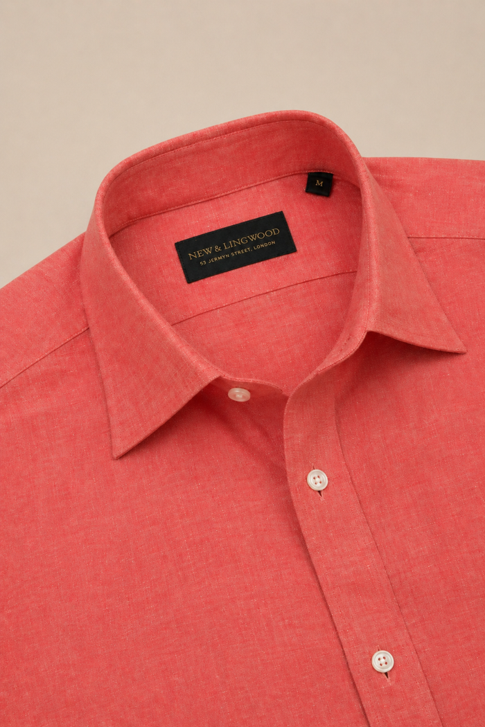 Raspberry Linen Salcombe Shirt