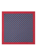Red Micro Pattern Silk Pocket Square