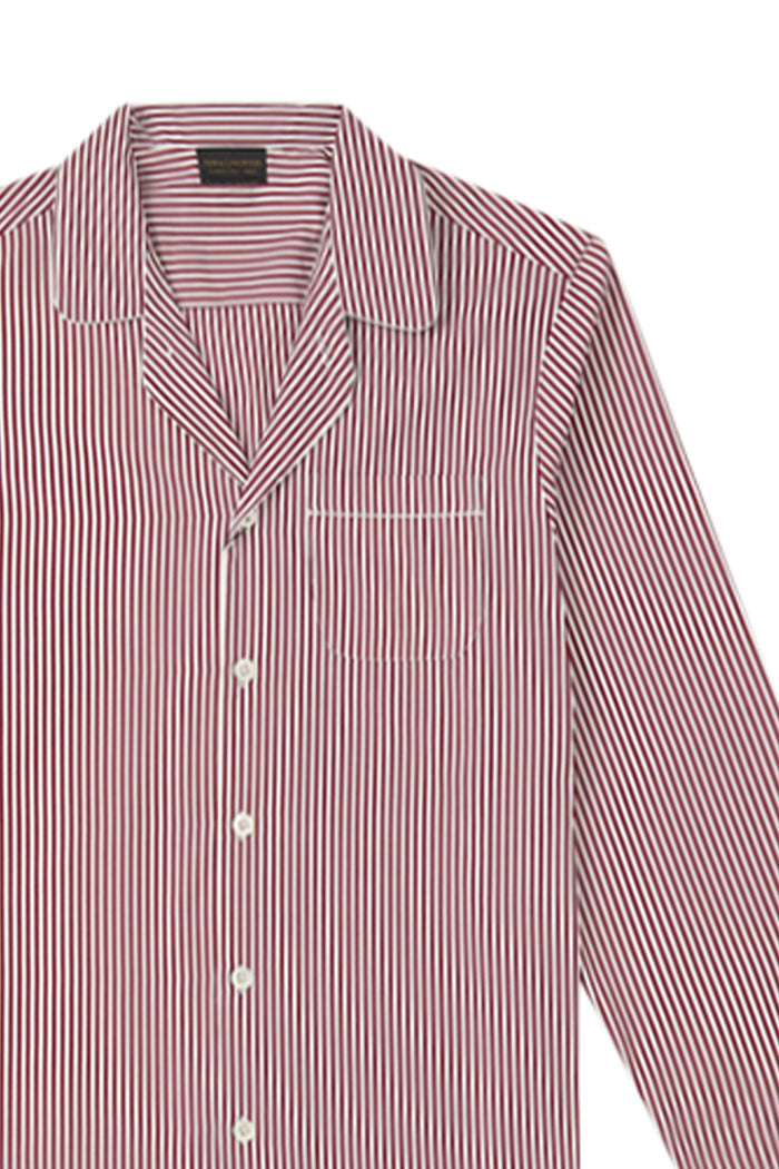 Red & White Bengal Stripe Cotton Pyjama Set