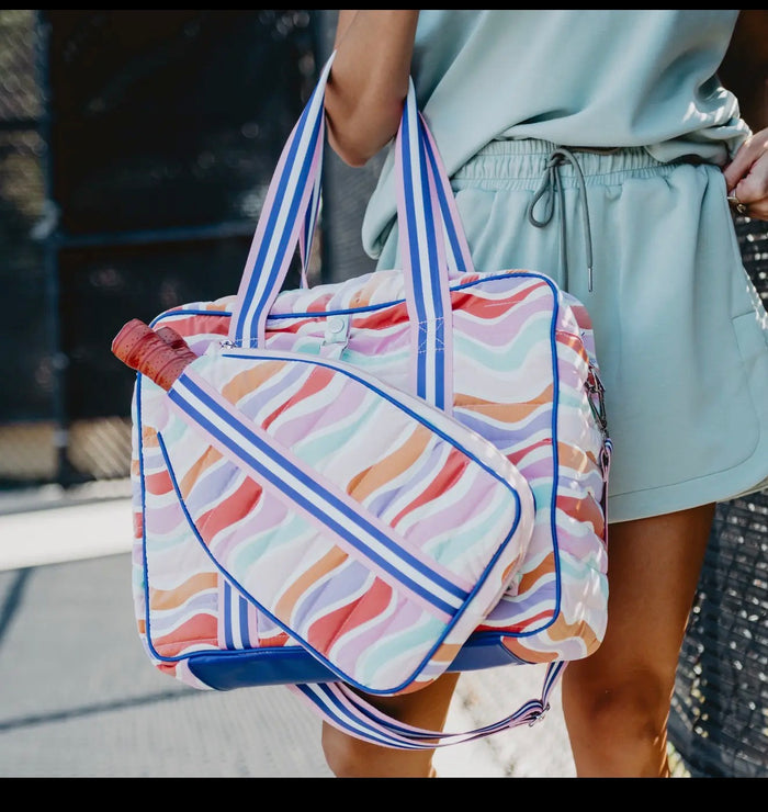 Retro Wave Colors Cute Pickleball Bag