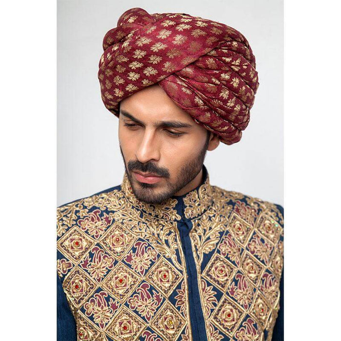 Royal Blue Form Fitted Sherwani with exquisite detailing and modern cut