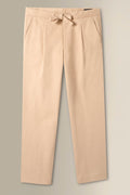Sand Cotton Drawstring Trousers