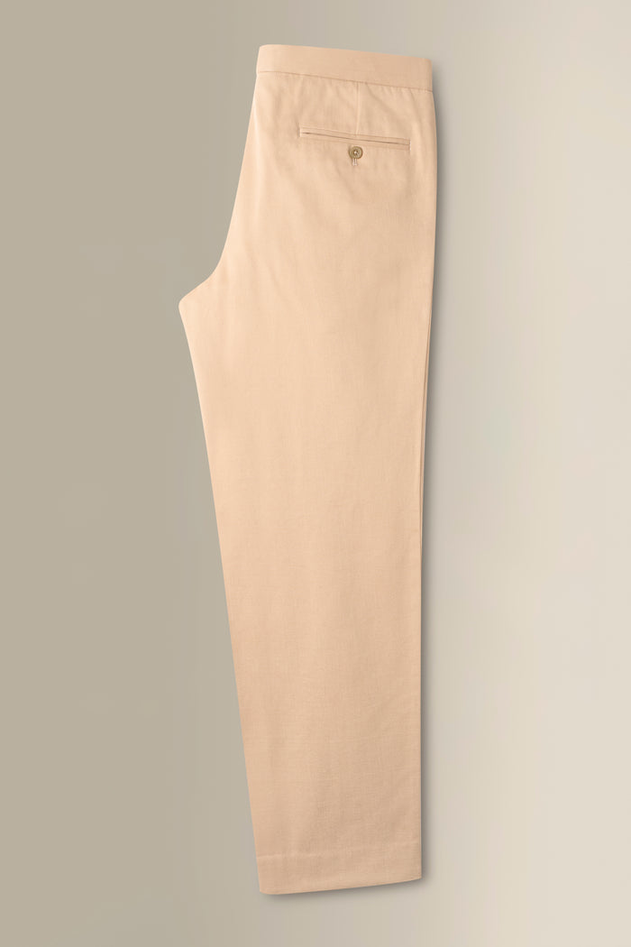Sand Cotton Drawstring Trousers