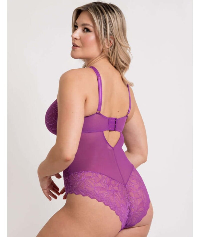 Scantilly Opulence Stretch Lace Bodysuit - Mystic Purple Bodysuits & Basques