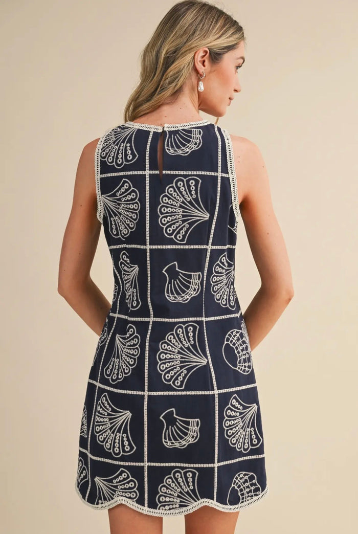 Seascape Crochet Detail Dress