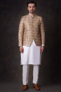 Shades of Gold - All Embroidered Prince Jacket.