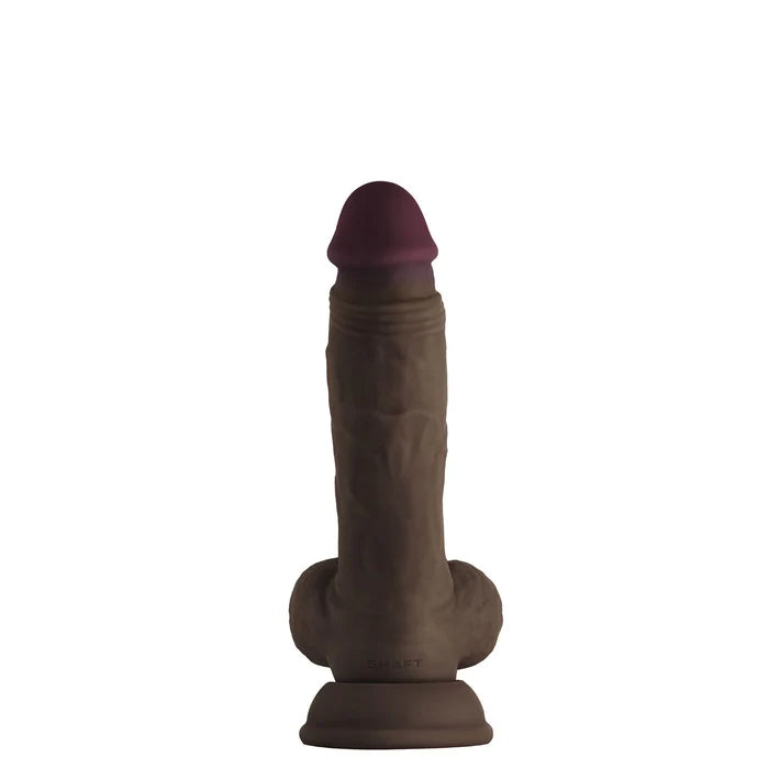 Shaft Model A Suction Cup Dildo With Balls 7.5" Mahogany Intimates Adult Boutique