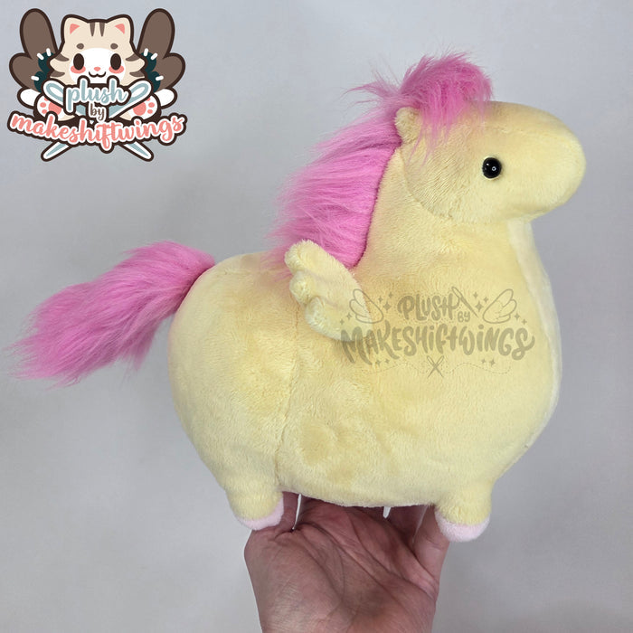 Shy yellow honse plush