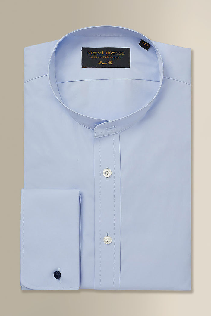 Sky Classic Fit Neckband Poplin Shirt