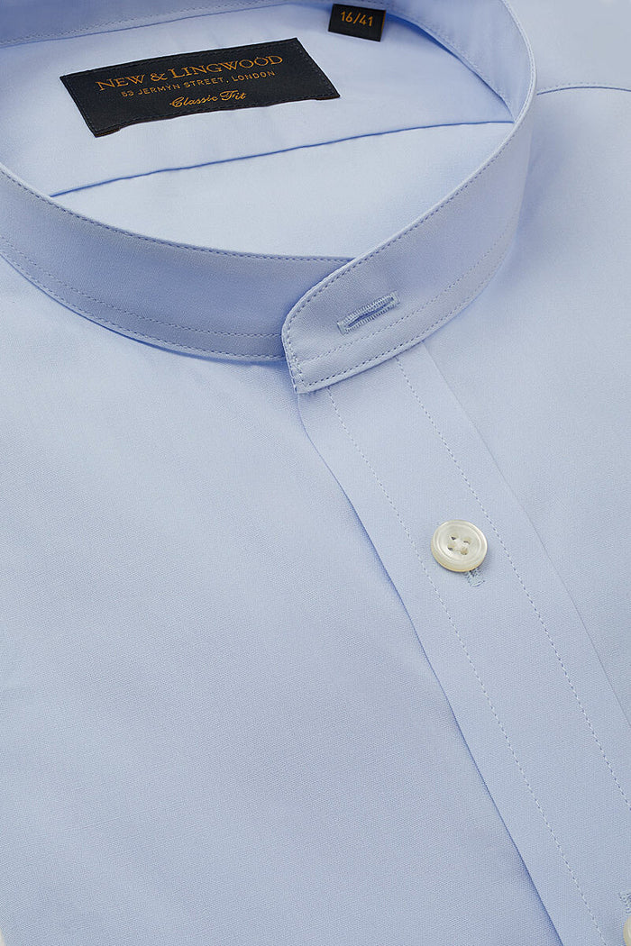 Sky Classic Fit Neckband Poplin Shirt