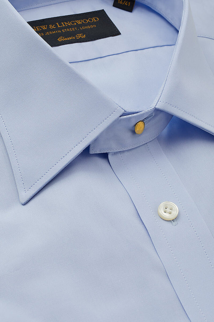 Sky Classic Fit Neckband Poplin Shirt