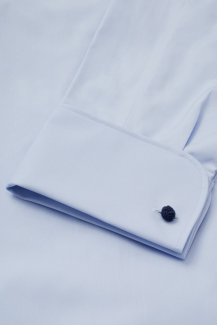 Sky Classic Fit Neckband Poplin Shirt