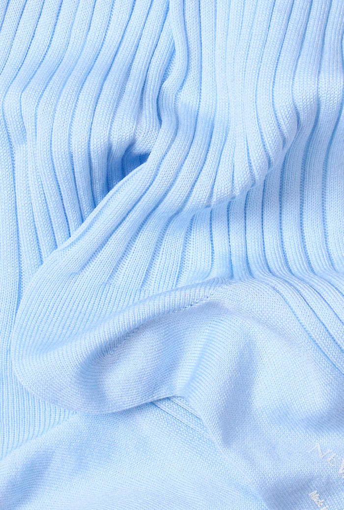 Sky Mid Calf Cotton Socks
