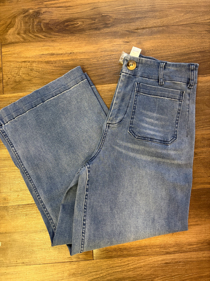 Straight Leg Denim Pants