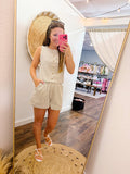 Stripe Sleeveless Set