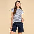 Striped Cap Sleeve Top