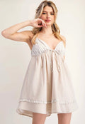 Striped Sleeveless Baby Doll Mini Dress