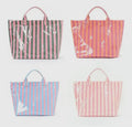 Striped Vinyl Totes