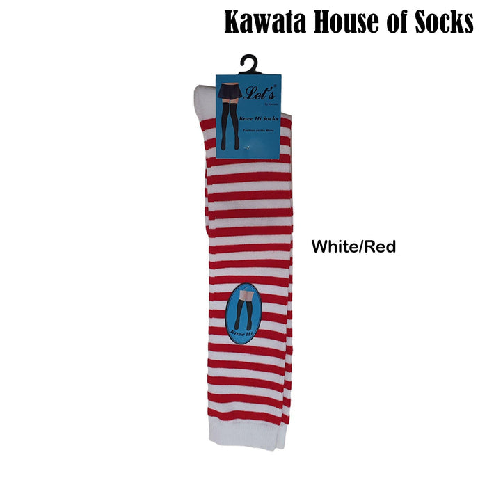 Stripes Cotton Knee High Socks - Kawata House of Socks