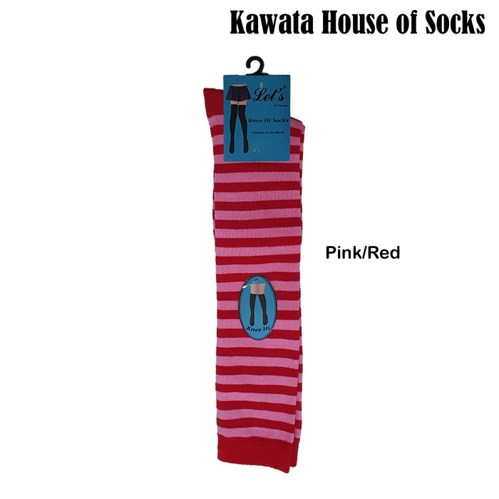 Stripes Cotton Knee High Socks - Kawata House of Socks
